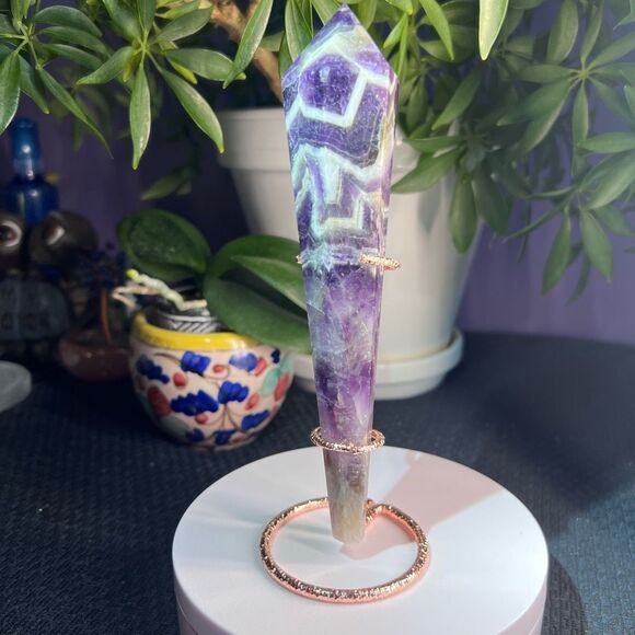 Dream Amethyst Crystal Meditation Scepter Wand with‎ Stand (4) - Picture 7 of 11